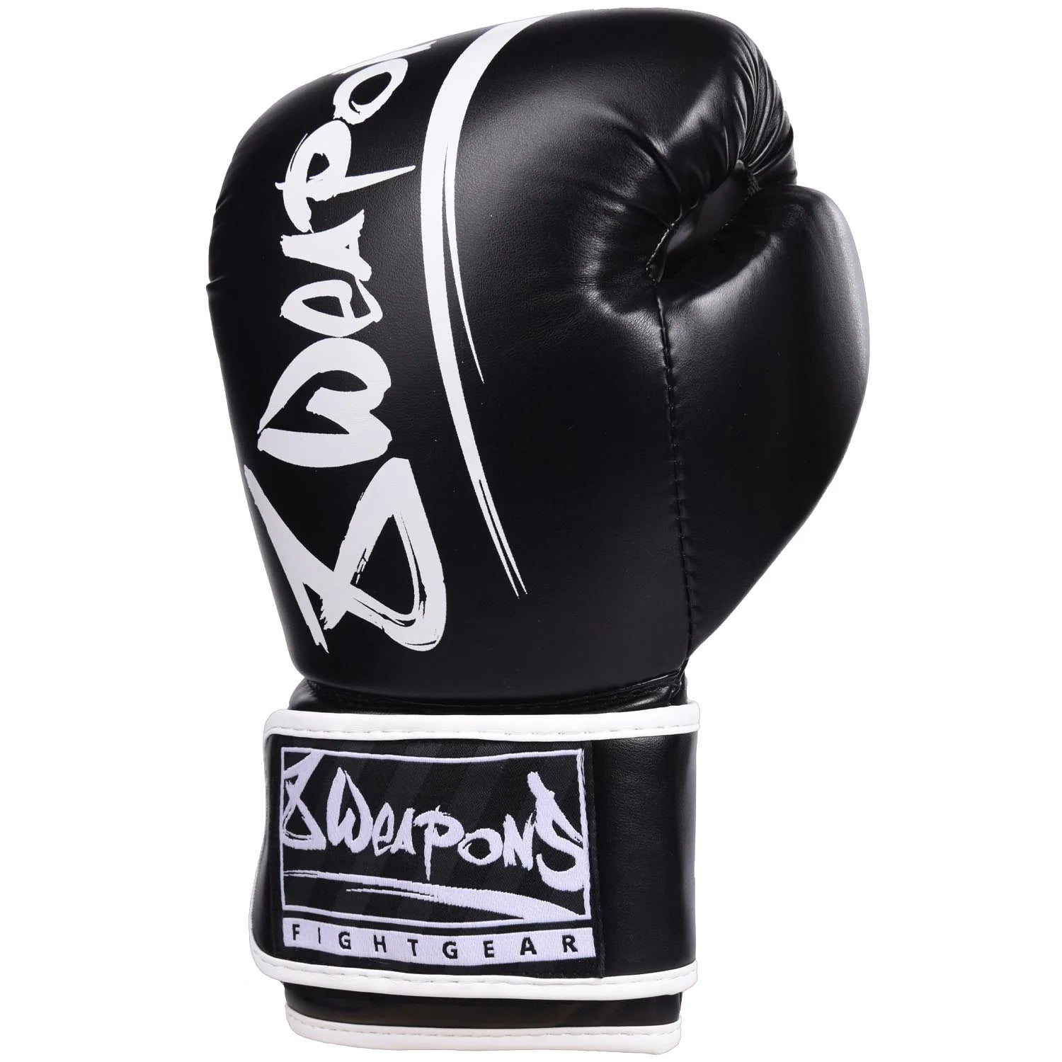 8 Weapons Unlimited Muay Thai Boxing Gloves - Black/White